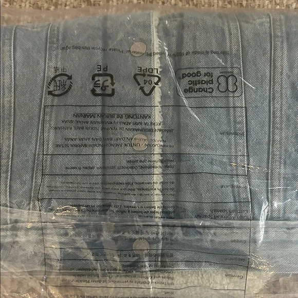 Levi's Light Blue Denim Jacket with Cream Sherpa Collar - Picture 2 of 2